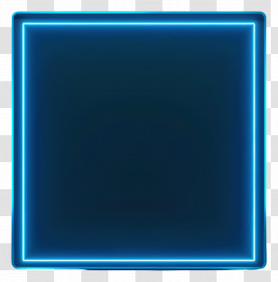 Neon Blue Frame - Blue Neon Square Frame Transparent PNG