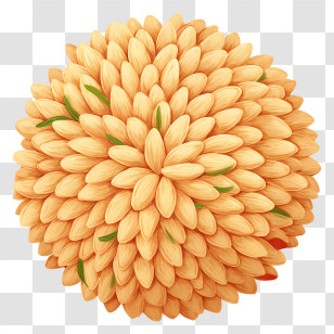 Brown Rice - Orange Flower Ball Illustration Transparent PNG