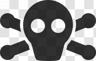Piracy Symbol Clip Art - Black And White Transparent PNG