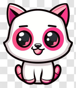 Kawaii - Cute Cartoon Cat Transparent PNG