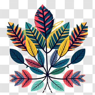 Autumn Tree Leaf - Colorful Decorative Leaves Illustration Transparent PNG