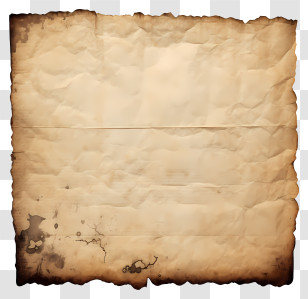 Realistic Style Old Paper - Vintage Burnt-Edge Paper Background Transparent PNG