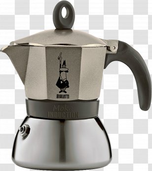 Moka Pot Espresso Coffeemaker Induction Cooking - Brewed Coffee Transparent PNG