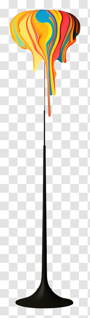 Abstract Painting - Colorful Abstract Lamp Design Transparent PNG