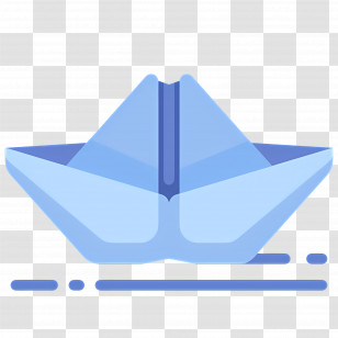 Paper Boat - Blue Paper Boat Transparent PNG