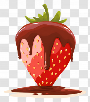 Chocolate Dipped Strawberries - Chocolate Dipped Strawberry Transparent PNG