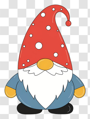 Cartoon Gnome - Cartoon Gnome With Red Hat For Holiday Decoration Transparent PNG