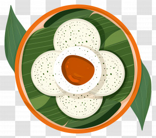 Idli - South Indian Idli Dish Transparent PNG