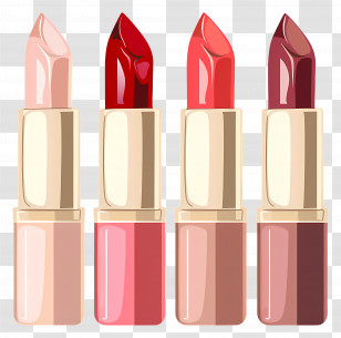 Lipsticks - Elegant Lipstick Collection In Various Shades Transparent PNG