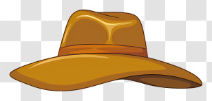 Brown Straw Hat - Brown Wide-Brimmed Hat Illustration Transparent PNG