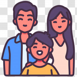 Family - Happy Family Cartoon Illustration Transparent PNG