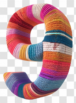 Number 9 - Colorful Number 9 Design Transparent PNG