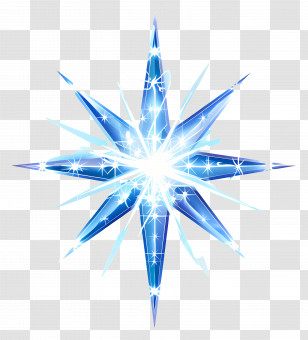 Shining Star - Sparkling Blue Star Transparent PNG