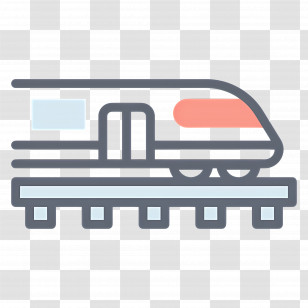 Bullet Train - Train And Station Illustration Transparent PNG