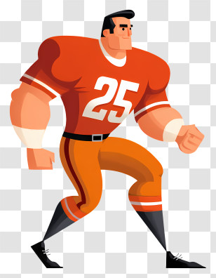 Football Player - Cartoon Football Player Transparent PNG