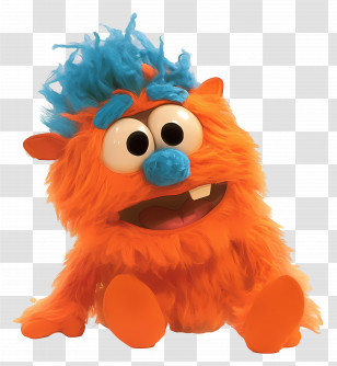 Rudy - Playful Furry Monster Character Transparent PNG