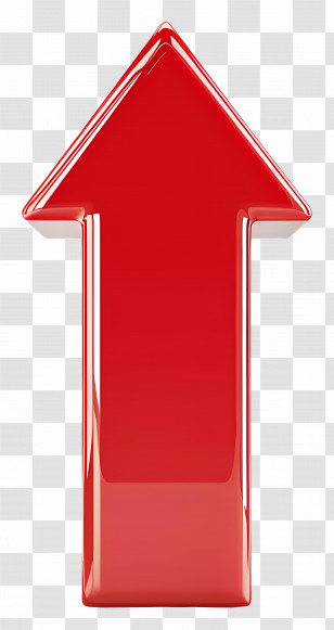 Red Arrow Up - Red Up Arrow Transparent PNG