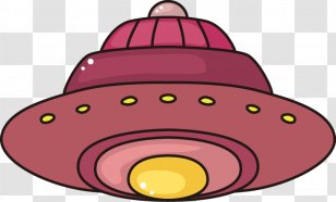 Cartoon Spacecraft Unidentified Flying Object Clip Art - Magenta - UFO Transparent PNG