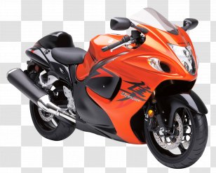 Suzuki Hayabusa Motorcycle Orange Mountain Bikes Sport Bike - Kawasaki Ninja Transparent PNG
