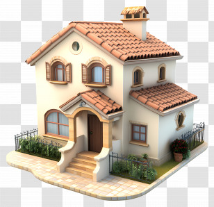 Residential House - Small Cute Doodle House Transparent PNG