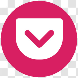 Pink Circle - Pocket Logo For Bookmarking Application Transparent PNG