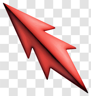 Watercolor Red Arrow - Red Zigzag Arrow Pointing Up Right Transparent PNG