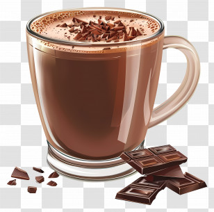 Hot Chocolate - Hot Chocolate In Glass Cup Illustration Transparent PNG