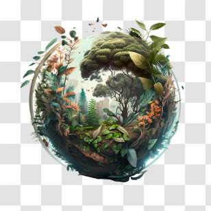 World Environment Day
 - Forest Globe With Lush Vegetation Transparent PNG