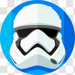 Stormtrooper Icon - Motorcycle Helmet - A White Transparent PNG