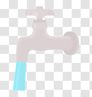 Food - Water Faucet With Flowing Water Illustration Transparent PNG