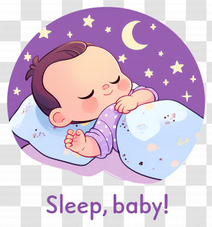 Baby Sleep Day - Sleeping Baby Illustration Transparent PNG
