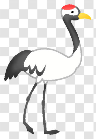 Clipart - Crane Bird Illustration Transparent PNG