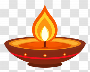 Diwali Lamp - Traditional Oil Lamp For Diwali Celebration Transparent PNG