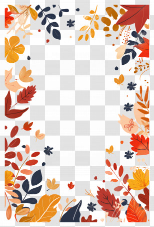Autumn Background - Autumn Leaves Border For Seasonal Designs Transparent PNG
