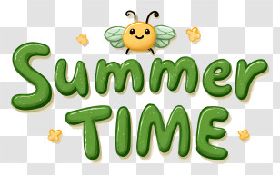 Logo Word Summer Time - Summer TIME Cute Lettering Transparent PNG