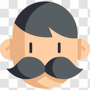 Moustache - Man With Black Mustache Transparent PNG