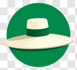 Green Hat Logo - Wide-brimmed Hat With Green Band Transparent PNG