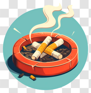 World No Tobacco Day - Smoking Ashtray With Cigarettes Transparent PNG