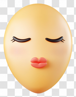 Emoji - Kissing Face Emoji Illustration Transparent PNG
