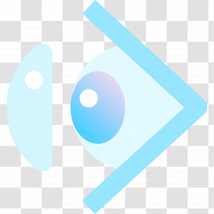 Contact Lens - Blue Eye Symbol Transparent PNG