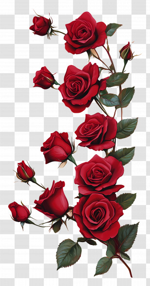 Rose - Beautiful Red Rose Flowers Bouquet Transparent PNG