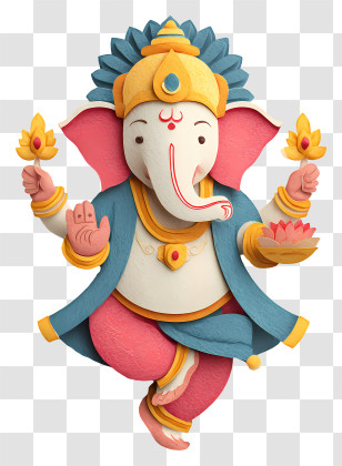 Ganesh Chaturthi - Ganesha In Traditional Attire Transparent PNG