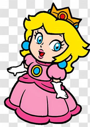 Princess Peach - Cartoon Princess Character Transparent PNG