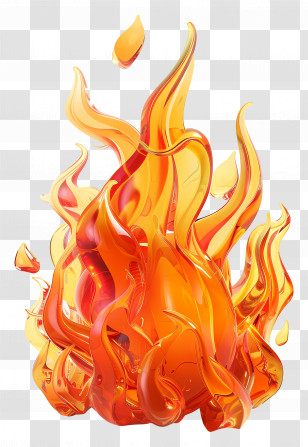 3d Fire - Glowing Flames In Vibrant Illustration Transparent PNG