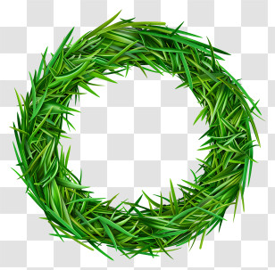 Grass Circle - Green Grass Wreath Decoration Transparent PNG