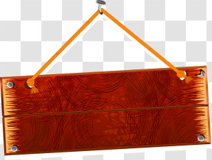 Road Sign - Rustic Wooden Hanging Signboard Transparent PNG