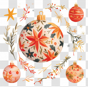 Christmas Ornament Ball - Decorative Christmas Ornaments Transparent PNG