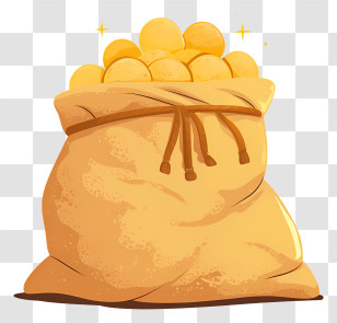 Potato Sack - Bag Of Gold Coins Transparent PNG