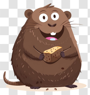 Mole - Cute Cartoon Beaver Transparent PNG