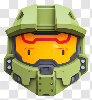 Master Chief - Green Helmet Transparent PNG